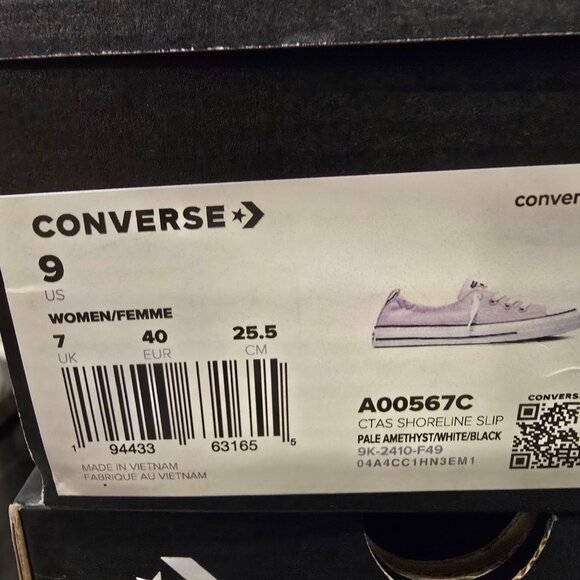 Converse Chuck Taylor All Star Shoreline Slip Womens Casual Shoes 9 Amethyst - Picture 10 of 16